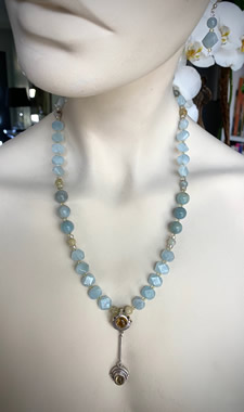 Aquamarine Citrine Necklace